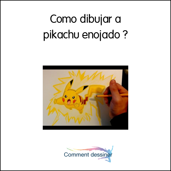 Como dibujar a pikachu enojado